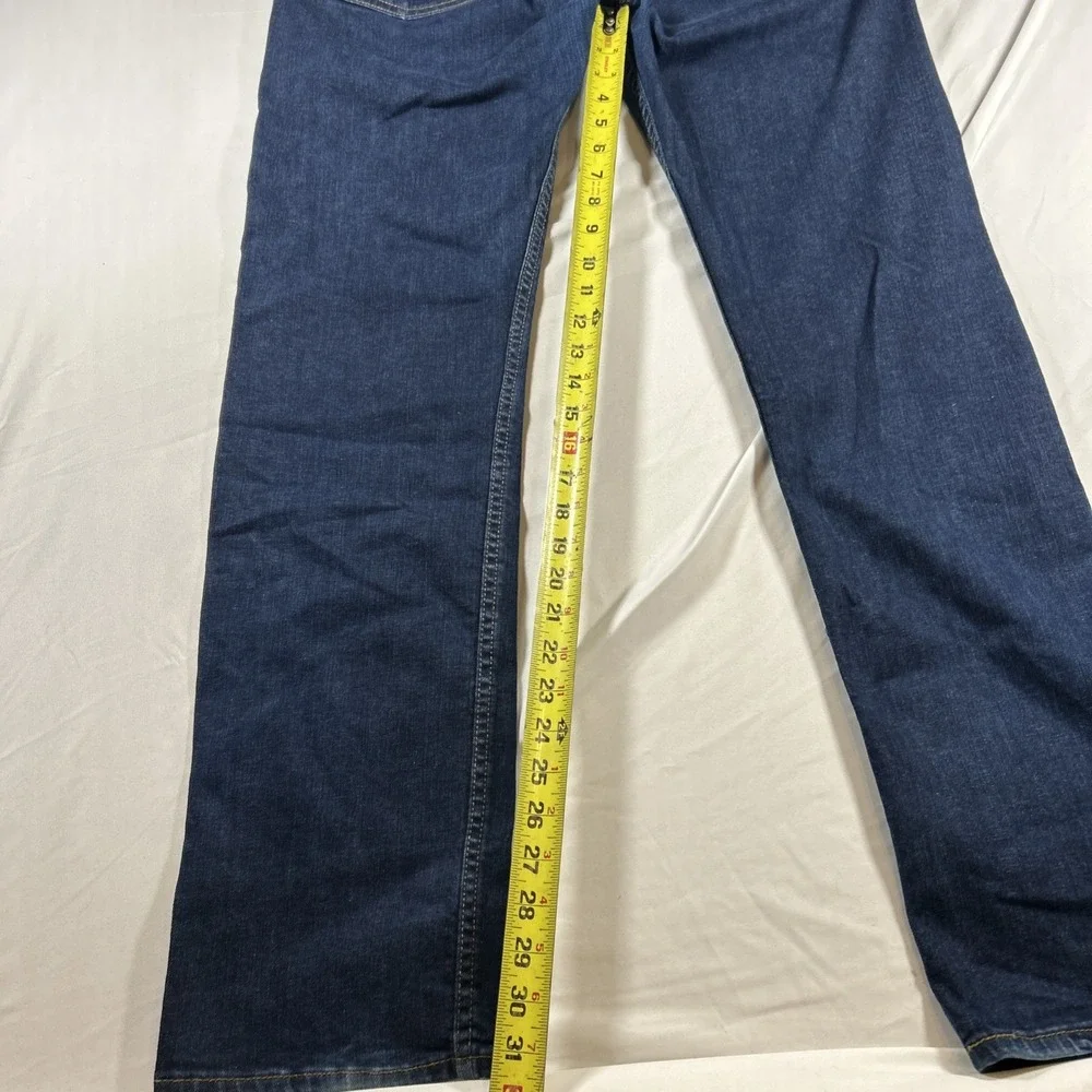 Levis 513 Slim Straight Jeans Men 36 Blue Denim Medium Wash Cotton Stretch 36x34